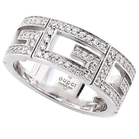 gucci 18ct white gold ring|Gucci engagement ring.